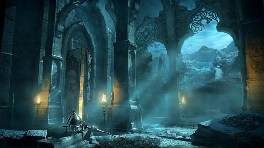 Strange view of a ruined magical palace for a 1401 profile