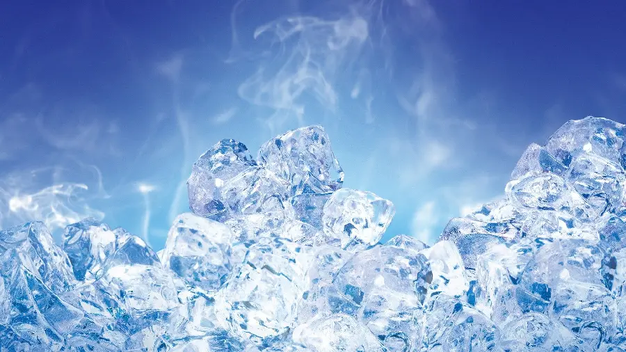 Download an interesting photo of ice crystals with cold steam from it with special quality for photo writing
