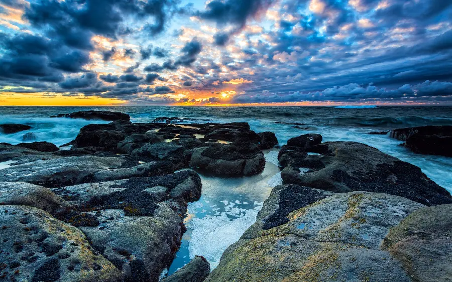 Incredibly awkward and ugly images of shabby nature with turbulent clouds