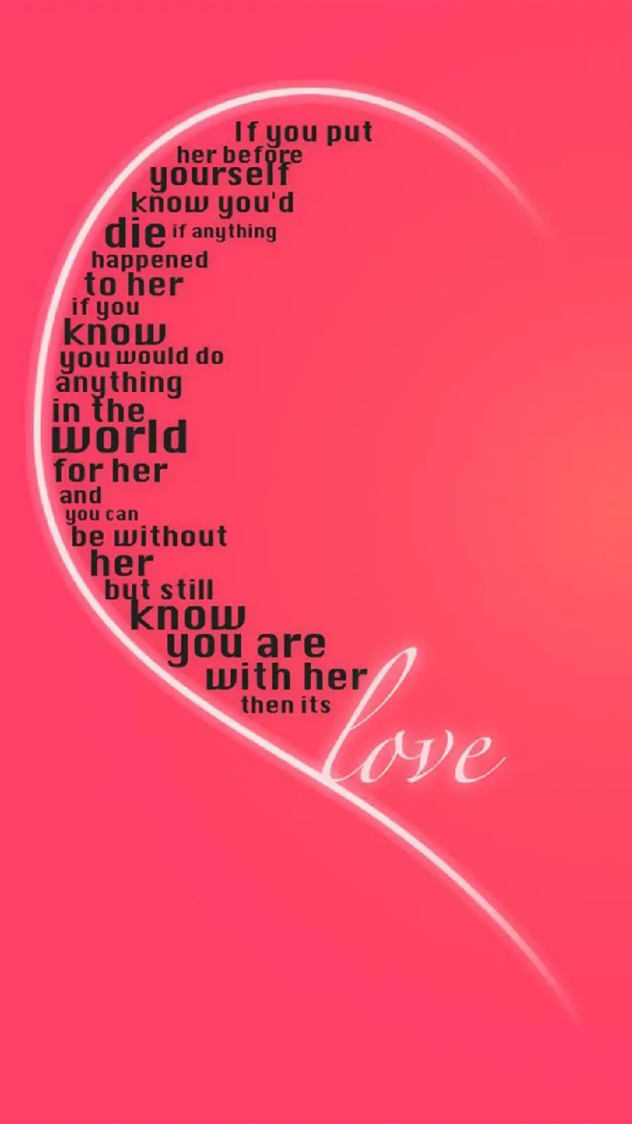 Attractive and matte pink wallpaper with a very beautiful heart design for iPhone