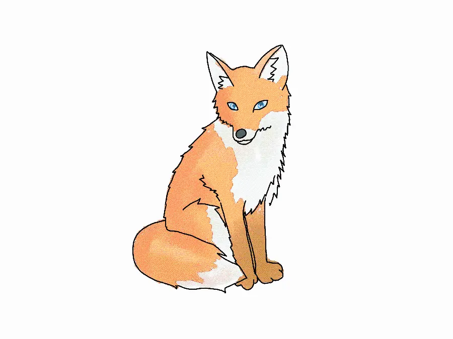 Fantasy and professionally painted and unique image of a fox