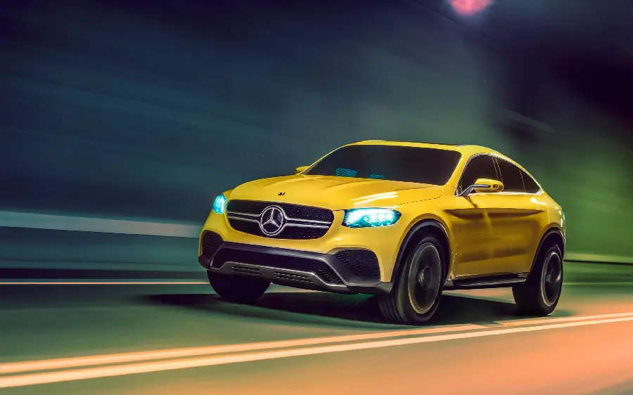 Magical wallpaper of a high-speed Benz car in HD quality 