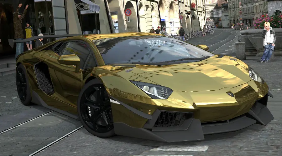 New Full HD Wallpaper of a Well-Made Lamborghini in Gold Color
