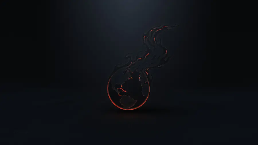  Global warming background with a special black background 