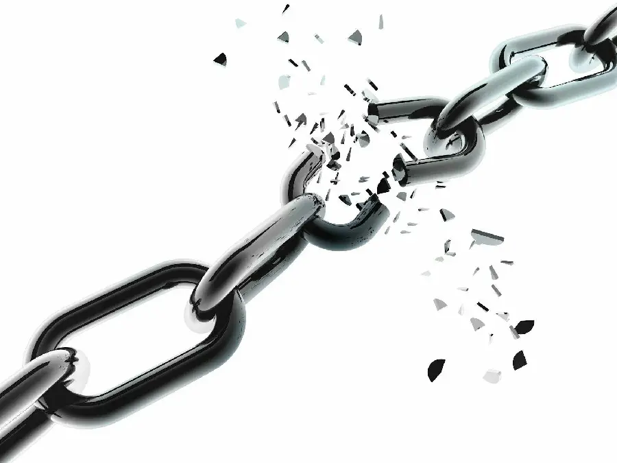 Cool Digital Photo of Breaking Chains with White Background 4K