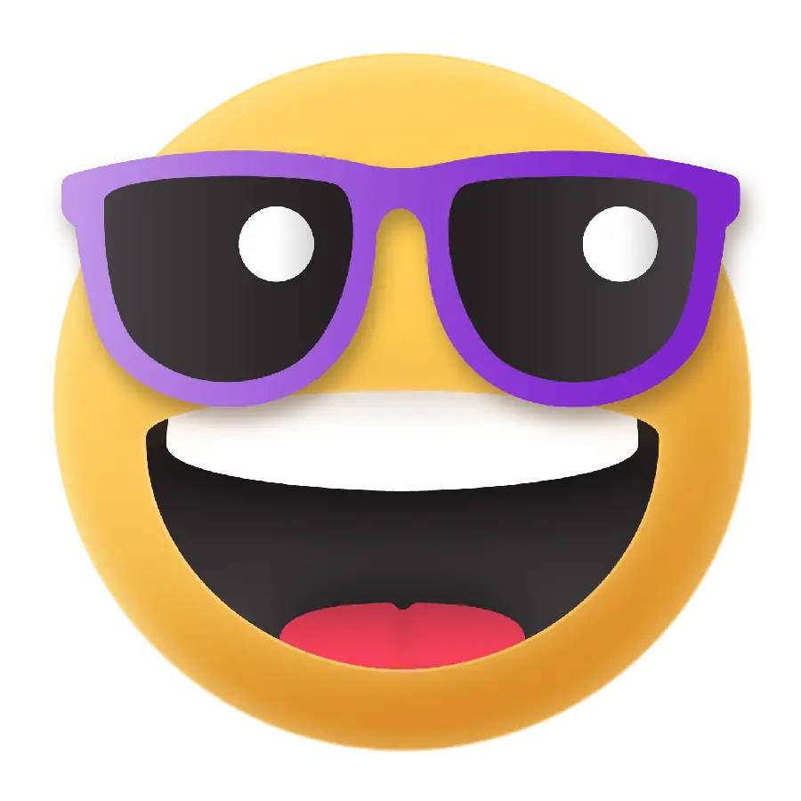 3D Smiling and Happy Man with Sunglasses for Clip Editing 
