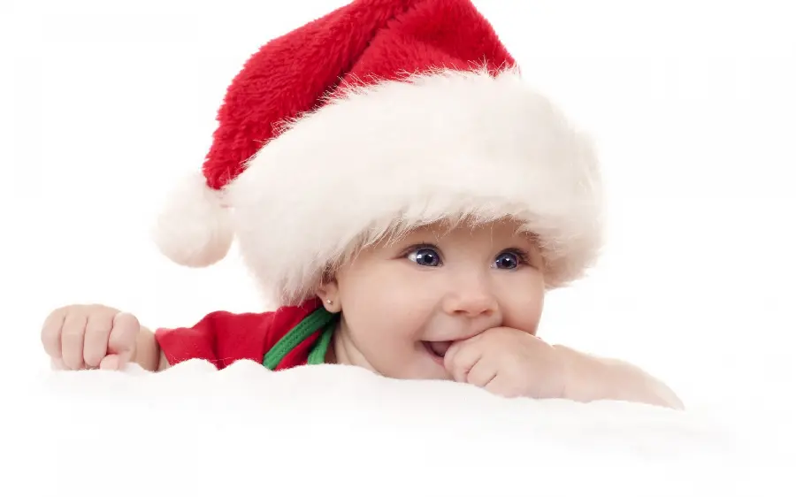 WallpaperCute Baby in Christmas Dress for Windows 12