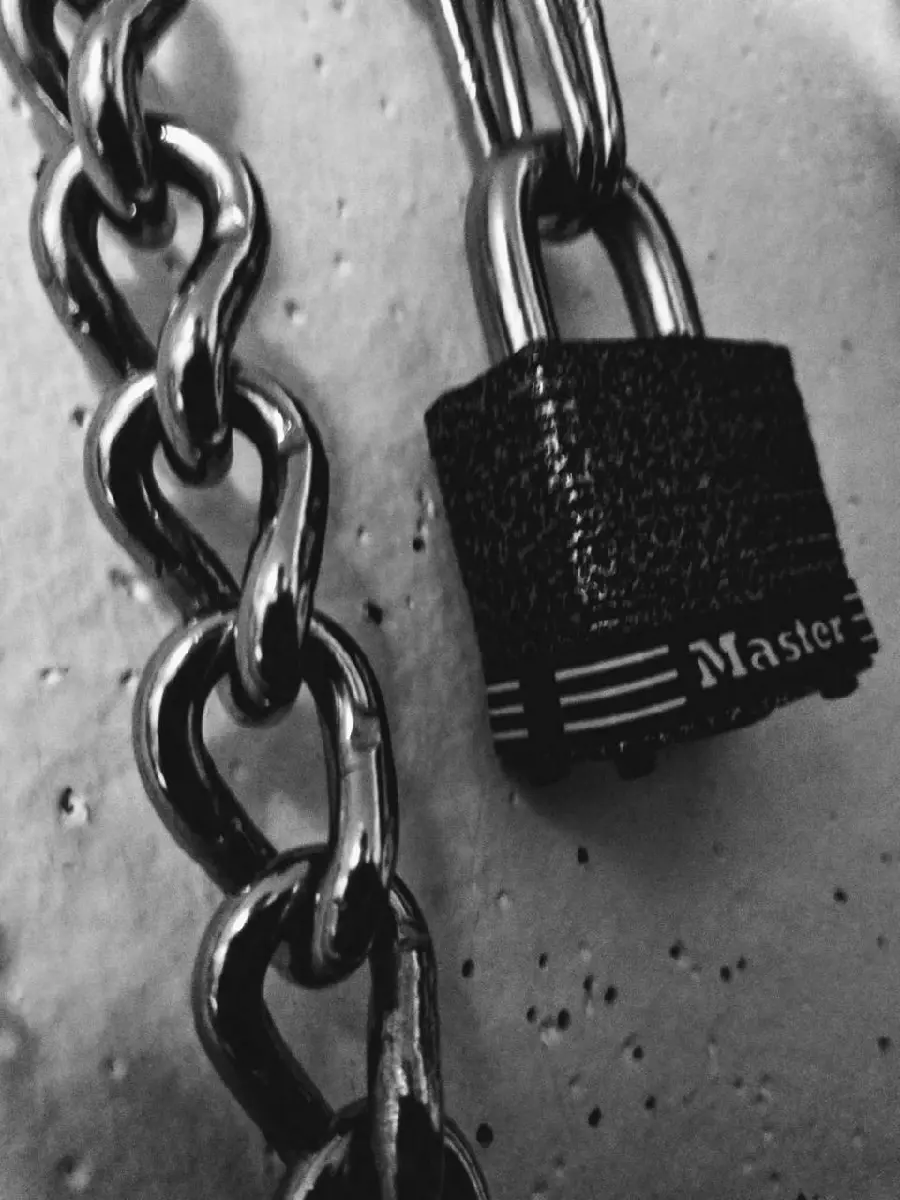 Interesting lock and chain background with black and white theme 2022