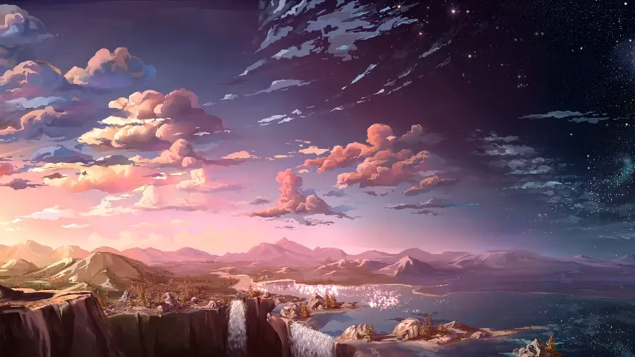 The most popular game scene with a purple theme in high quality