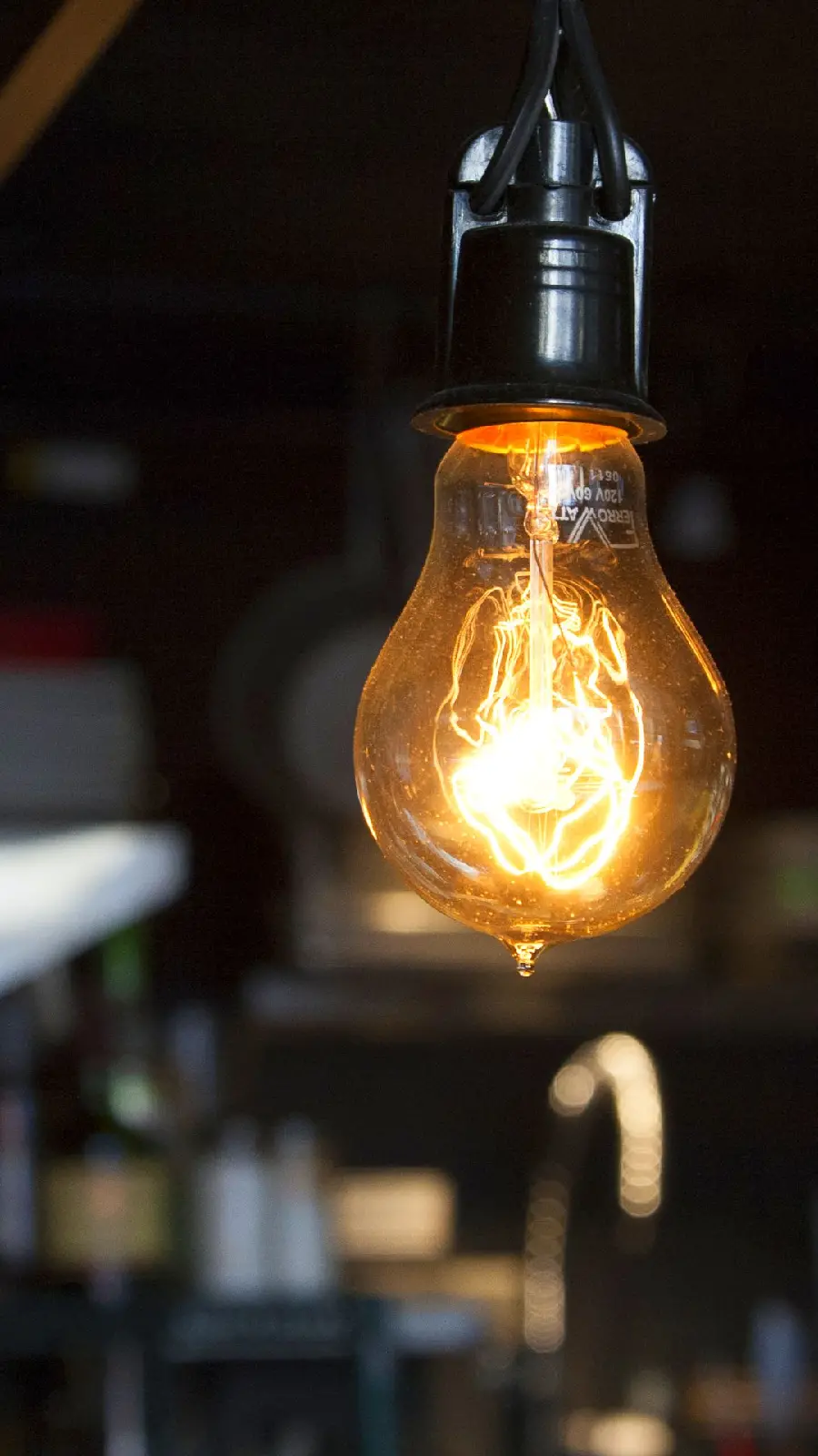 Phone wallpaper or design of a bright lamp with an impressive glow