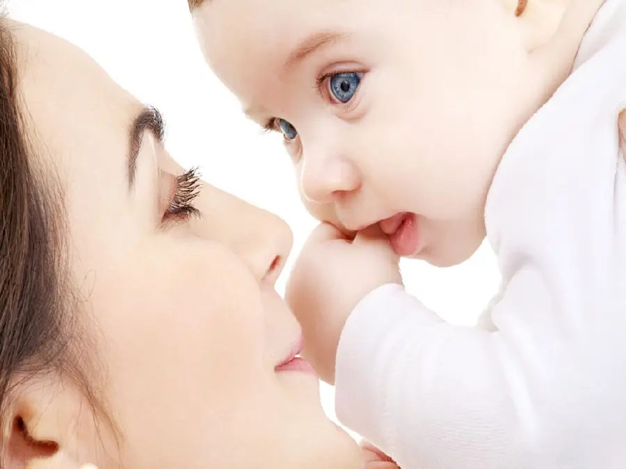 Mother and child wallpaper with bright color theme 2022