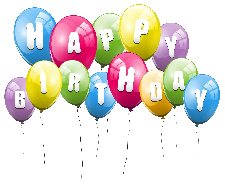 The Latest Happy Birthday English Image with HD Design of Colorful Balloons