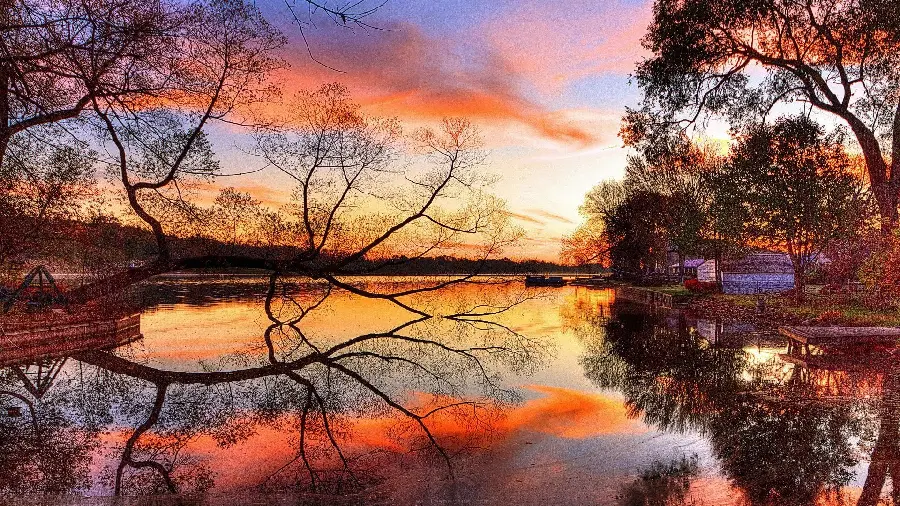 Amazing sunset nature background in excellent quality for your computer