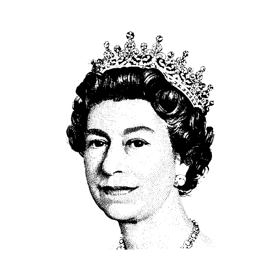 A spectacular Full HD painting of Queen Elizabeth II, King of England 