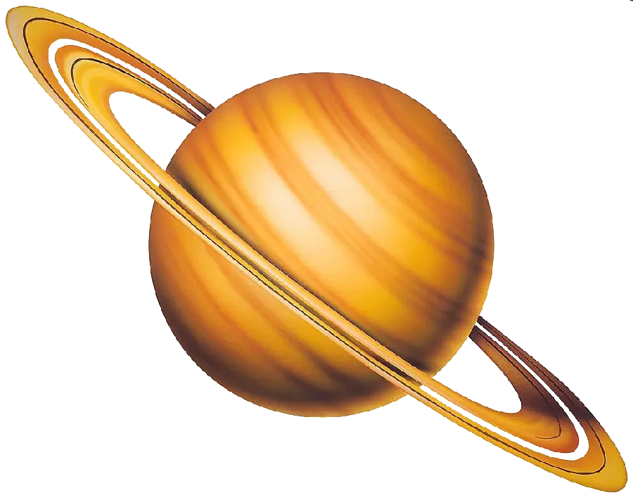 A Very Spectacular 3D PNG of Saturn Planet with White Background