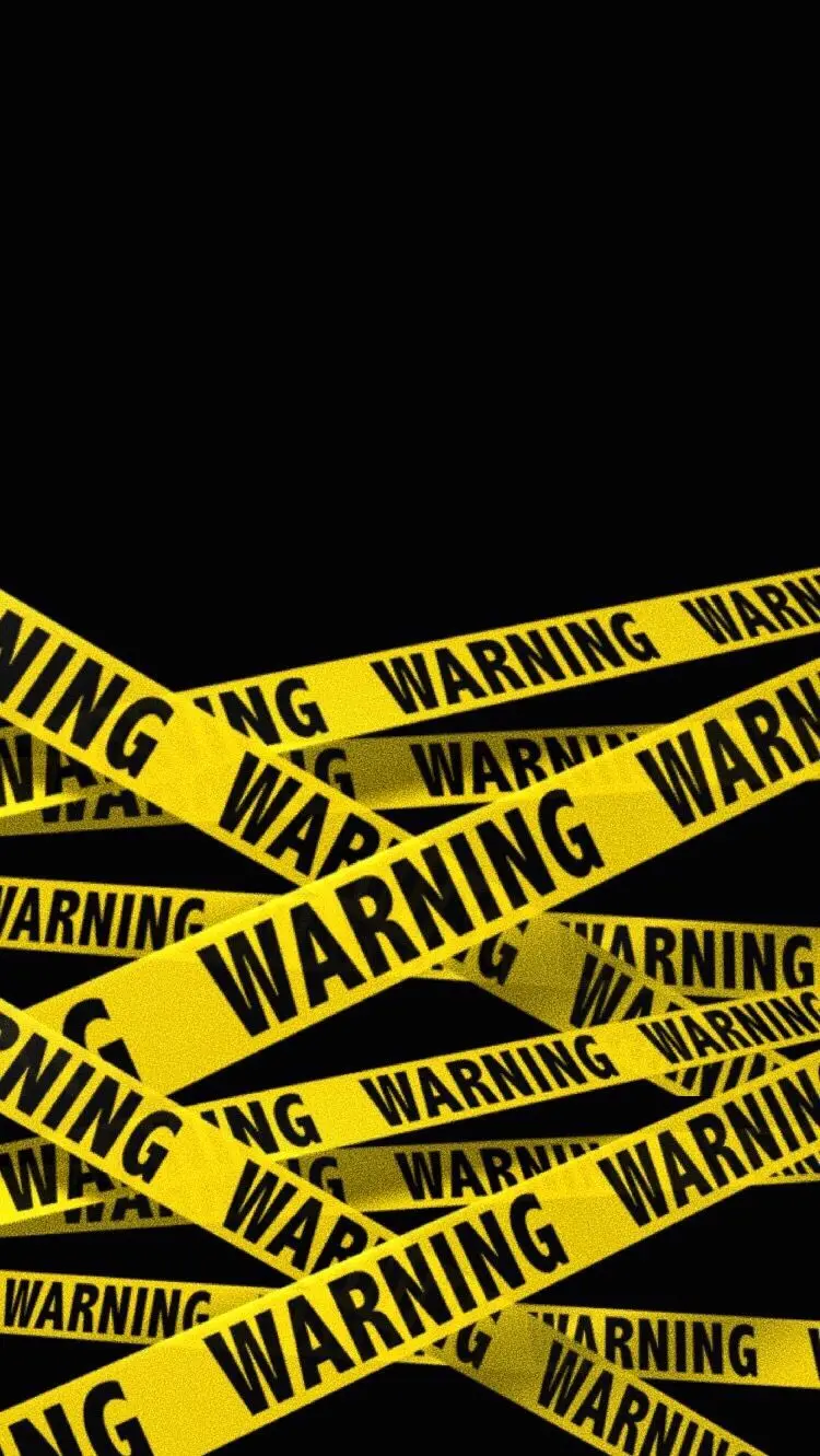 Cool background of the danger sign with a black background for the phone in Full HD quality 