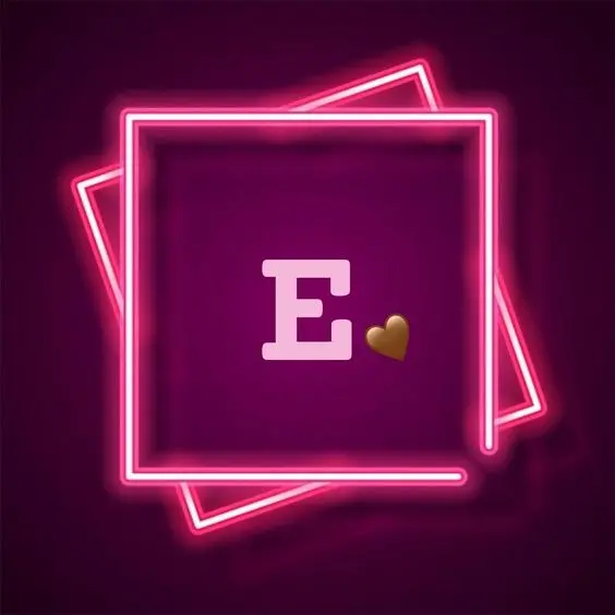 A beautiful pink graphic image of the English letter E for Instagram
