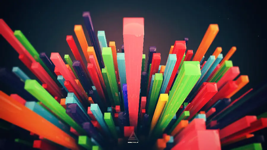 Download profile photo of colored columns, uneven color, special for Instagram wallpaper