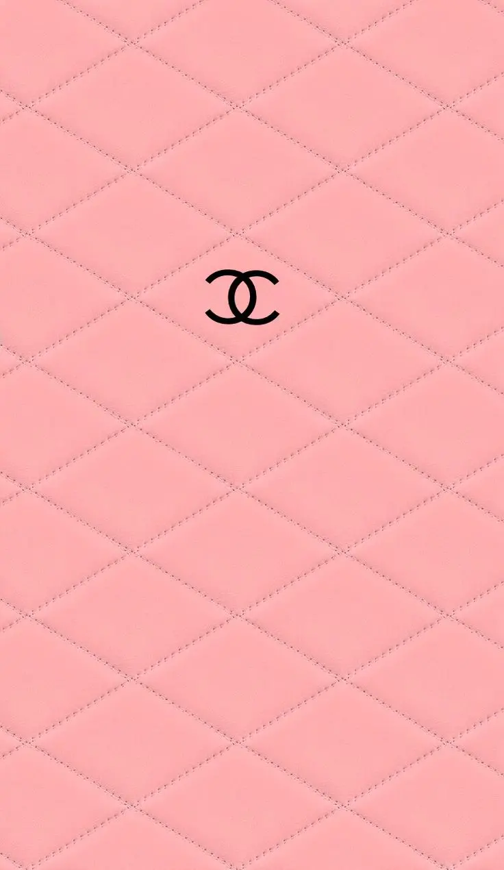 Download cute pink wallpaper with Chanel design for iPhone and Android