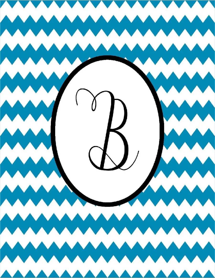 Free download of the profile photo of the letter B with a blue and white striped background