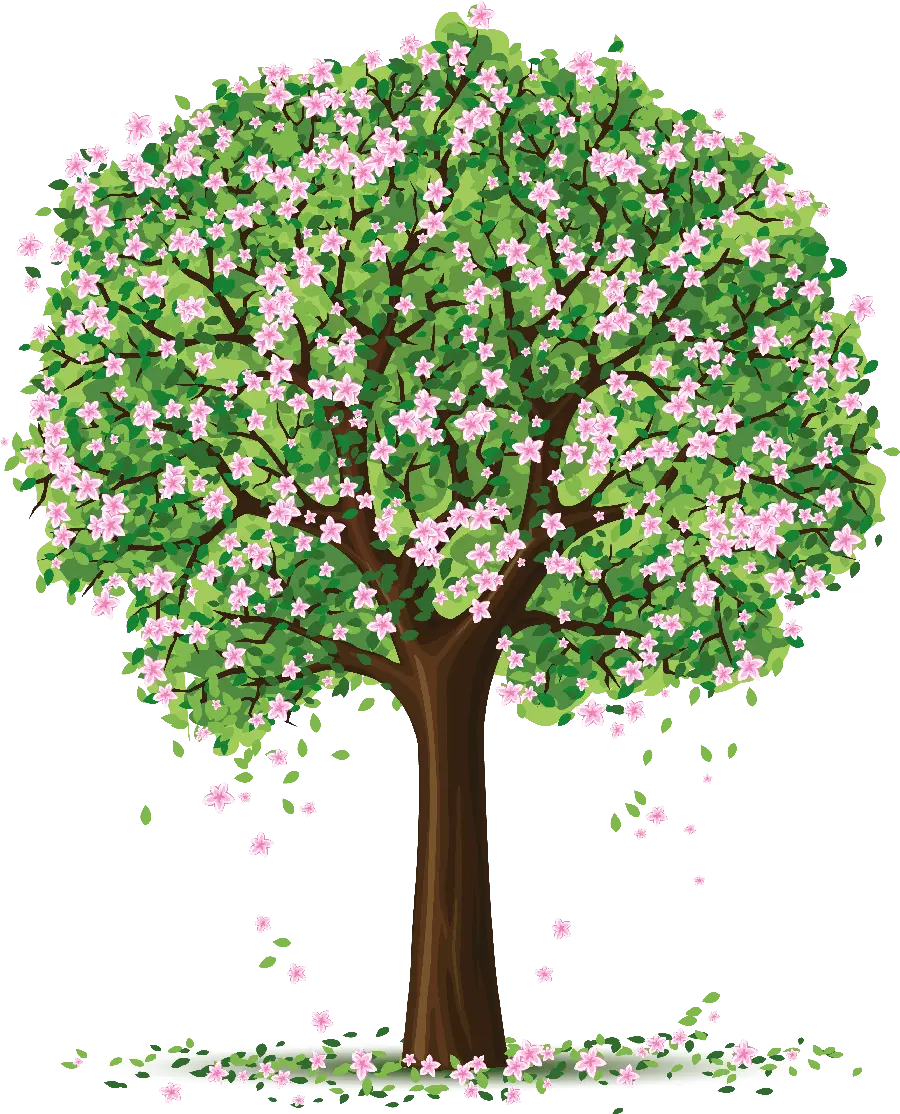 The most attractive graphic photo with a beautiful blooming tree design