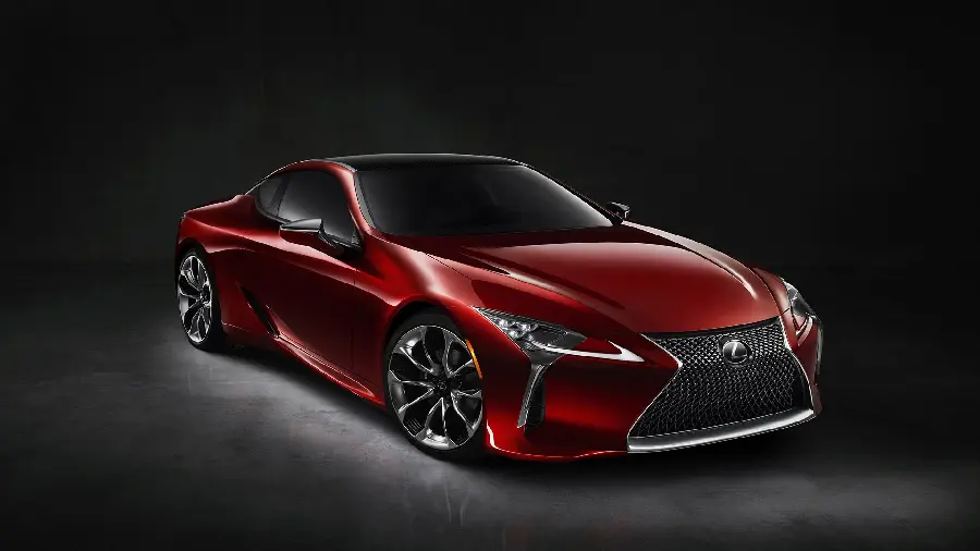 Best Red Lexus LC 500 Wallpaper on Black Background