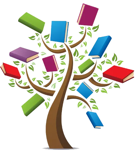 Interesting photo with a book tree design for photo and video editing