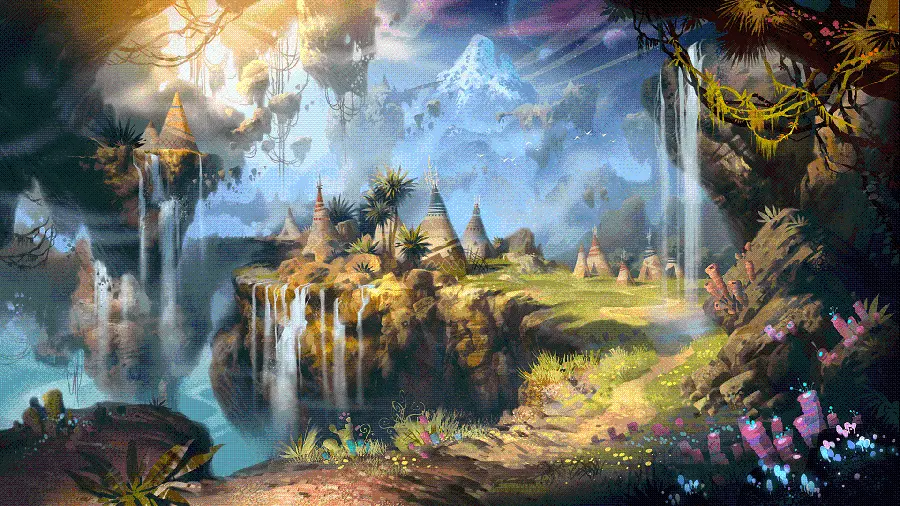 Beautiful gaming wallpaper of the game scene for high quality background