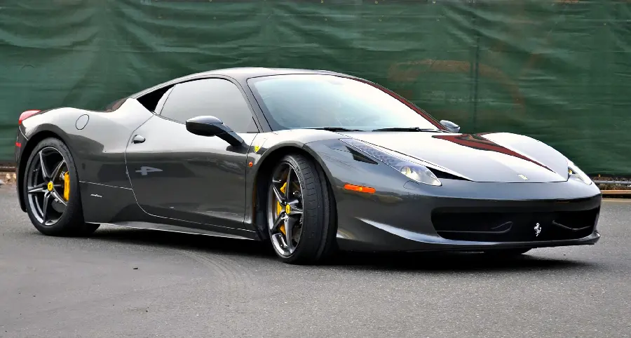 A spectacular and beautiful photo of Ferrari 458 with a special and cool color