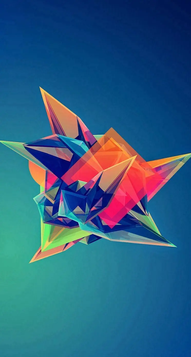 A great colorful and fantasy polygonal image for iPhone