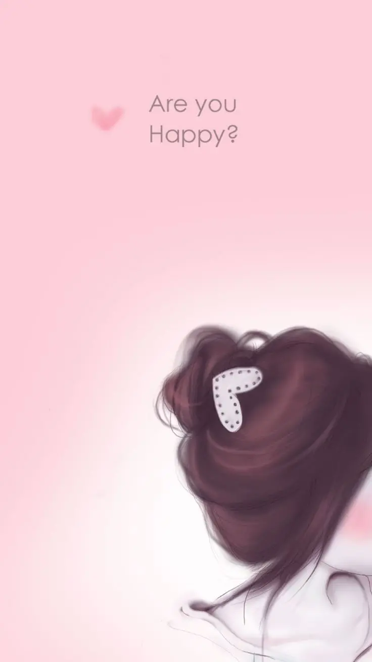 Cute Girly Wallpaper with Cute Pink Girl Design for Phone