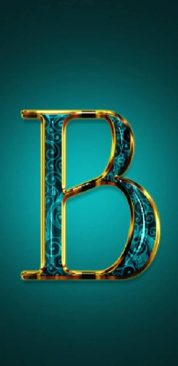 Spectacular Background of the Letter B with a Charming Turquoise Theme in Full HD Quality 