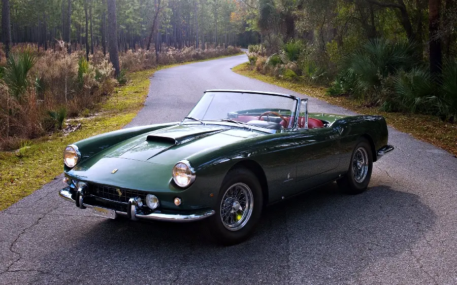 Famous vector of a green Ferrari car in excellent quality suitable for iPhone