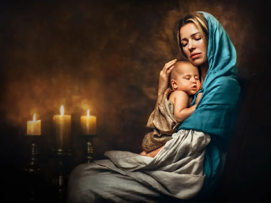 The most famous old picture of mother and child in Full HD quality 