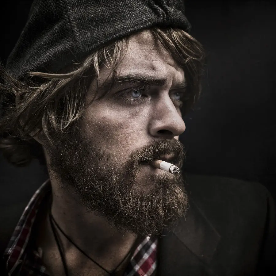 The most visited profile of a smoking man with attractive eyes