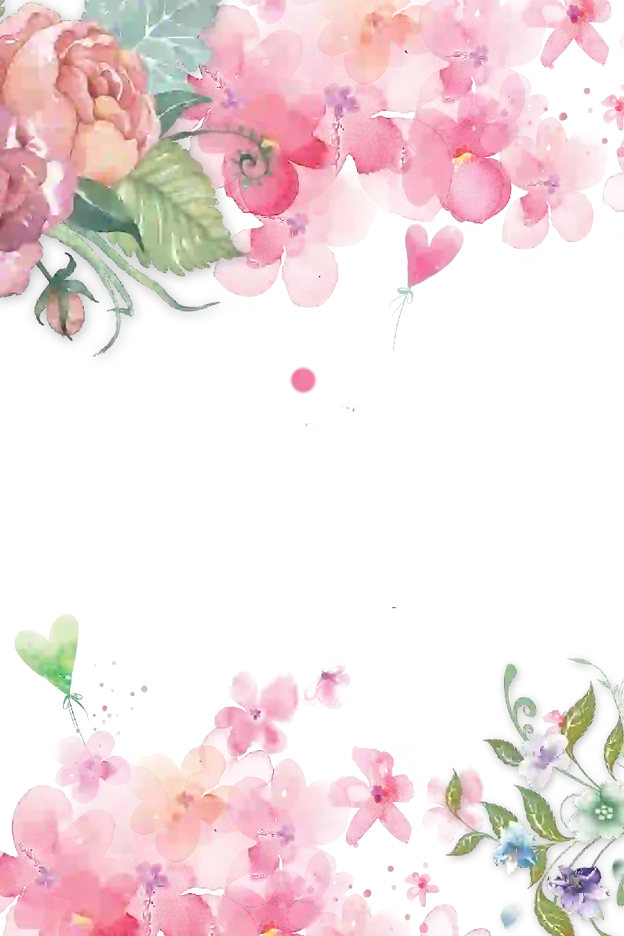 Photoshop masterpiece wallpaper of cute pink flower in PNG format