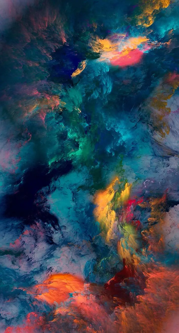 iPhone wallpaper with a design of colors embracing each other