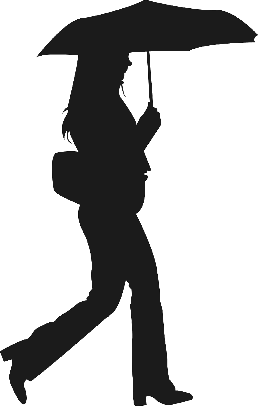 PNG images for Photoshop girl in the rain with an umbrella