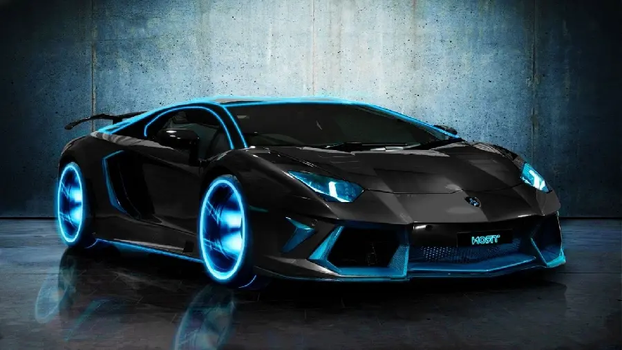 A shiny and ultra-luxurious 4K photo of a Lamborghini car for Instagram post