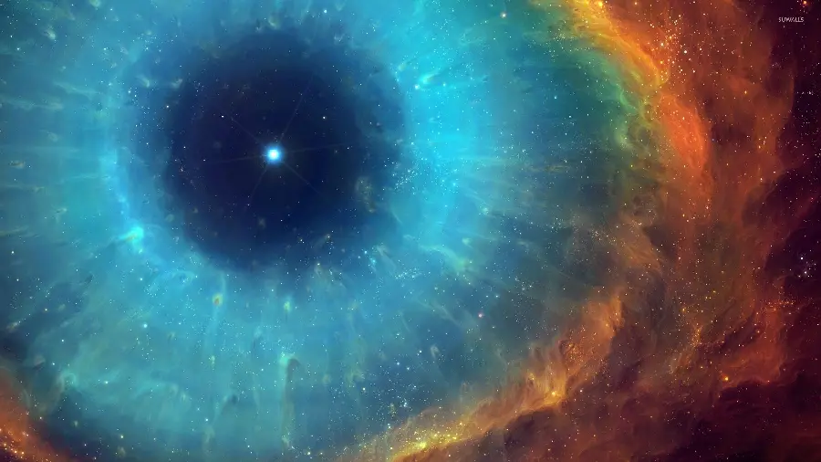 The most mysterious background photo of the Eye of God Nebula for Instagram posts 