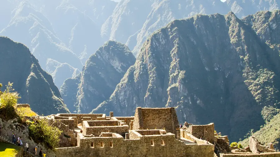 Attractive background ofMilitary fortress built by the Incas in the 15th century in Machu Picchu