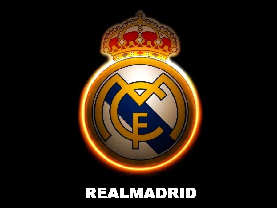 A brilliant photo of the famous Real Madrid team logo with high quality and suitable for mobile