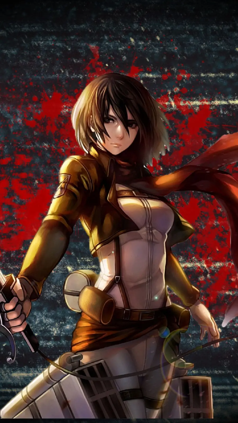 8K stock photo of the popular character Mikasa in the anime Attack on Titan
