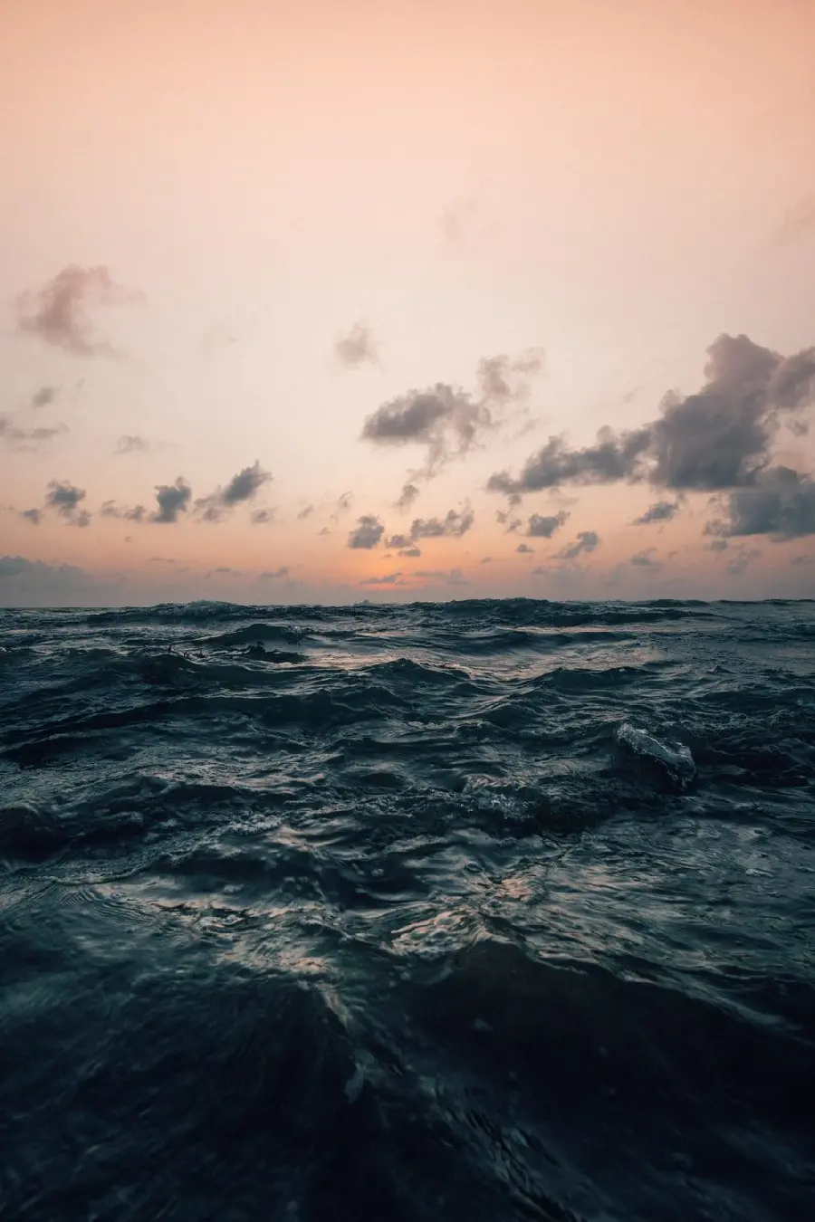 Stock photo of the restless nature of the sea waves on the Android phone