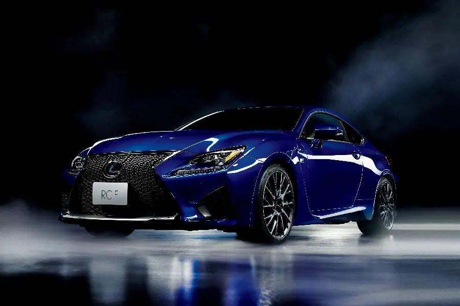 Download unique fantasy image of Lexus RC F car on black background
