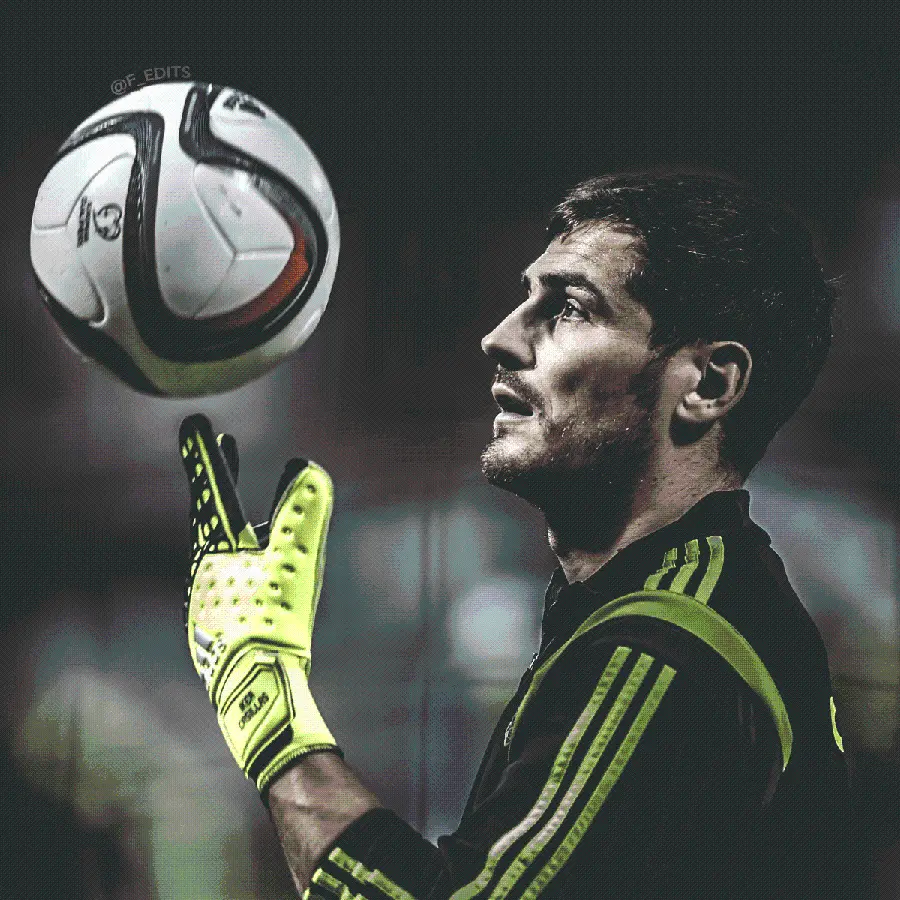 HD wallpaper of Casillas, the attractive goalkeeper of Real Madrid