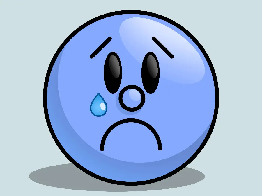 Blue sad emoji background and HD