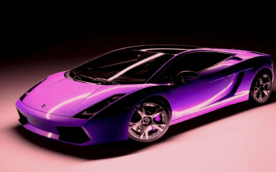 The most special purple Lamborghini car photo with a masterpiece color theme