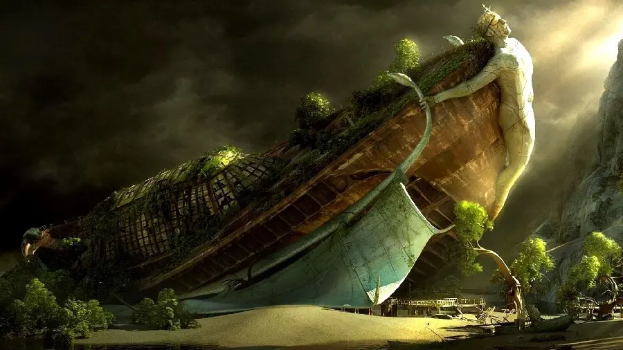 Awesome view of a game with an interesting ship design for a profile with 8k quality