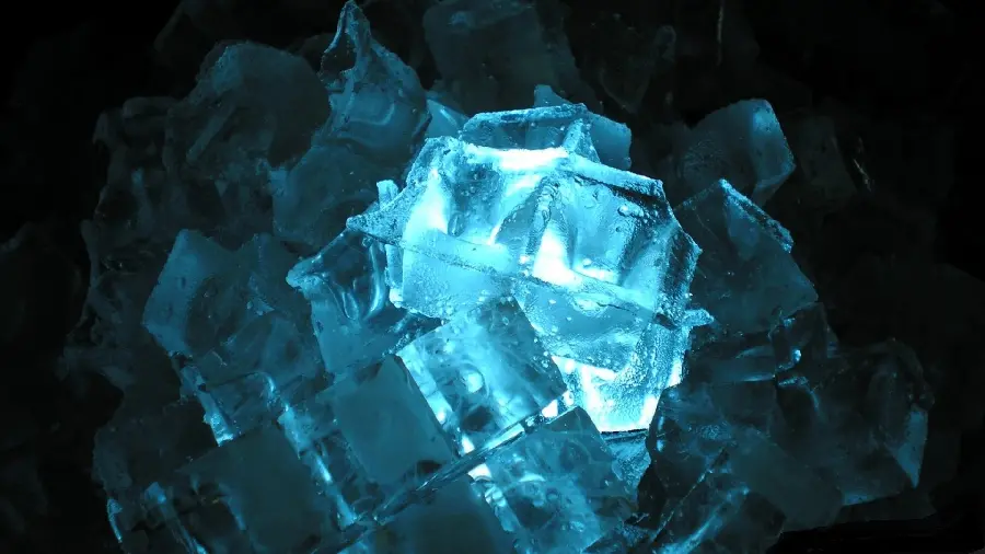 Shining Blue Ice Background for Laptop in HD Quality